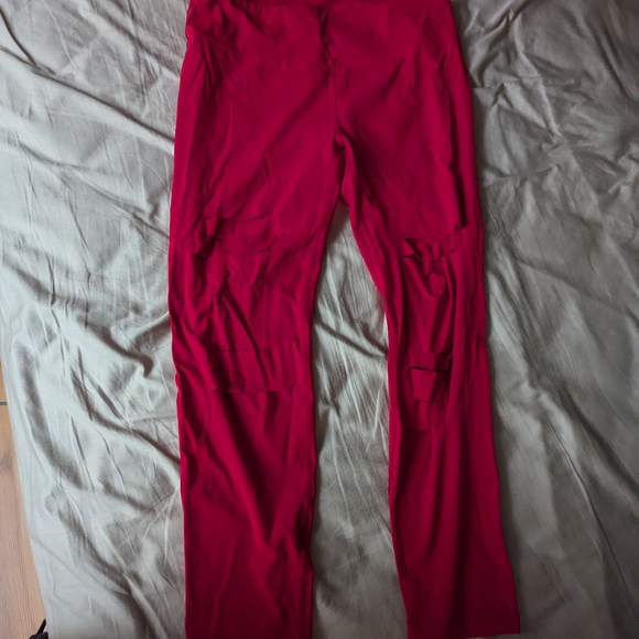 Red Zyia leggings worn once - Picture 1 of 4
